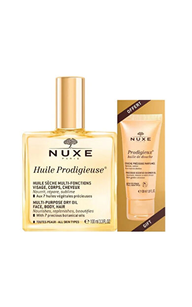NUXE Huile Prodigieuse Çok Amaçlı Kuru Bakım Yağı 100 ml - Duş Jeli HEDİYE