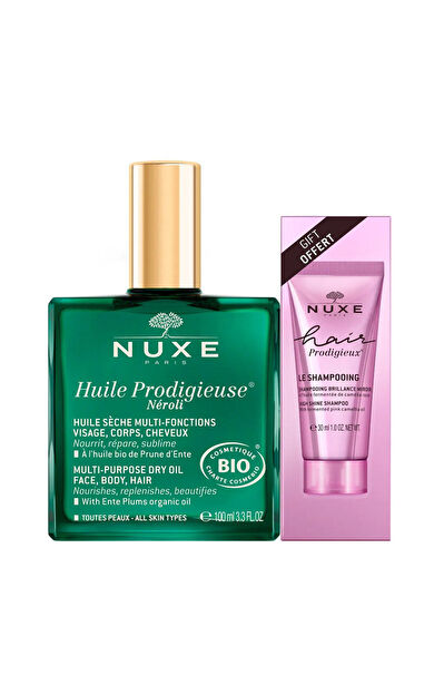 Nuxe Huile Prodigieuse Neroli SET Hair Prodigieux Şampuan 30 ml HEDİYE