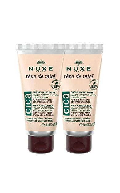 Nuxe Reve De Miel Cica Rich Hand Cream 2x50 ml