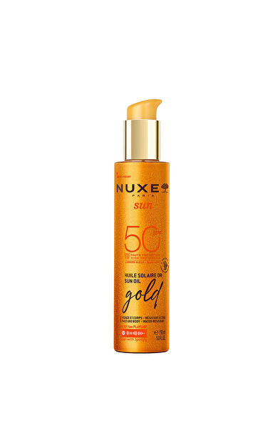 Nuxe Sun - Altın Işıltılı Bronzlaştırıcı Güneş Koruyucu Yağ SPF50 150 ml