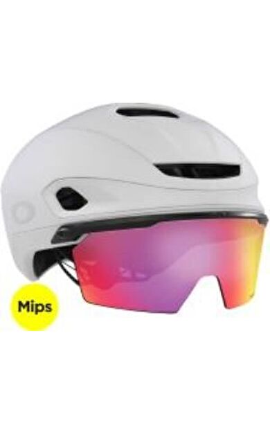 Oakley ARO7 Road Mips BOA Ionic+ Gözlüklü Yol Bisikleti Kaskı Prizm Iridium 2026 Model FOS901512 9XL Matte White Prizm Road Medium