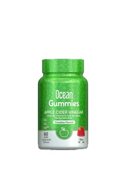 Ocean Gummies Apple Cider Vinegar 60 Çiğneme Form