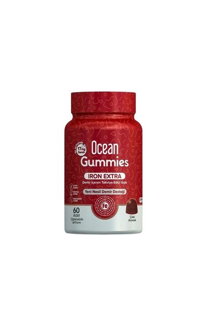 Ocean GUMMIES Iron Extra 17MG Demir 60 Adet