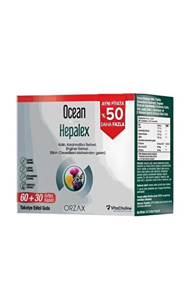 Ocean Hepalex 60+30 Kapsül - %50 Daha Fazla- SKT: 02/2029