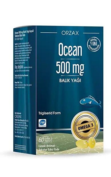 Ocean Balık Yağı 500mg 60 Kapsül