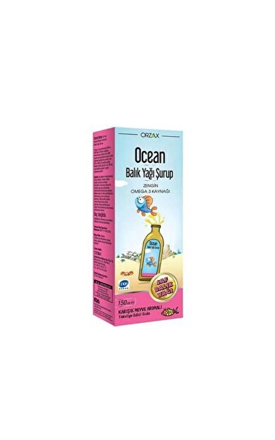 Ocean Balık Yağı Şurup Karışık Meyveli 150 Ml-SKT:08/2028