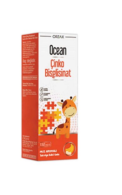 Ocean Çinko Bisglisinat Şurup Muz Aromalı 150 ml