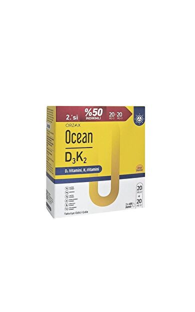 Ocean D3 K2 20 Ml+20 Ml Damla - 2.'si %50 İndirimli - Yeni Ambalaj