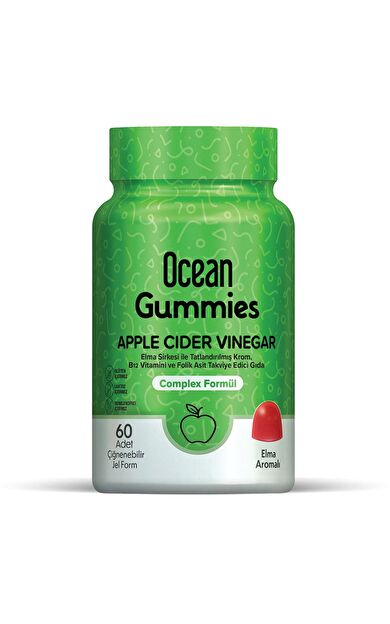Ocean Gummies Apple Cider Vinegar 60 Çiğneme Form