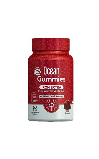 Ocean Gummies Iron Extra 17 mg 60 Çiğnenebilir Jel