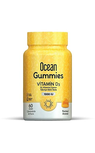 Ocean Gummies Vitamin D3 60 Çiğnenebilir Tablet