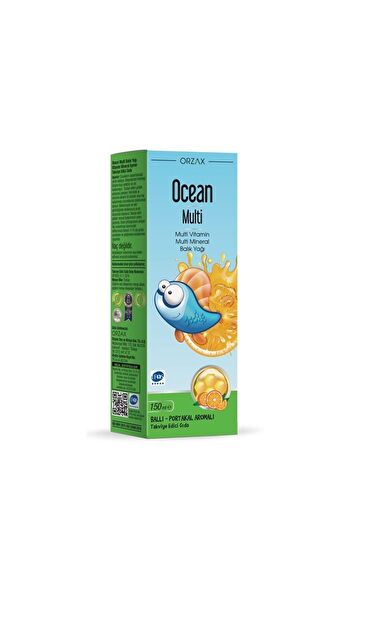 Ocean Multi Vitamin Balık Yağı 150 Ml-Ballı Portakal Aromalı-SKT:12/2028