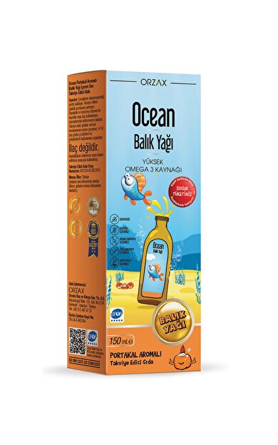 Ocean Omega 3 Portakallı Balık Yağı 150ml