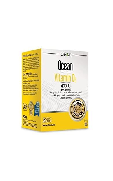 Ocean Vitamin D3 400 IU 20 Ml Sprey-SKT:09/2028