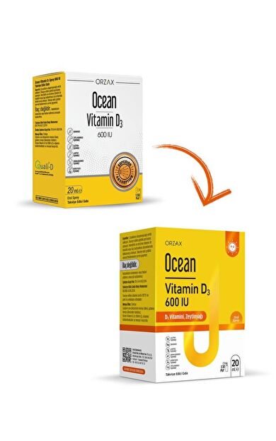 Ocean Vitamin D3 600 IU Oral Sprey 20 Ml- SKT: 02/2029