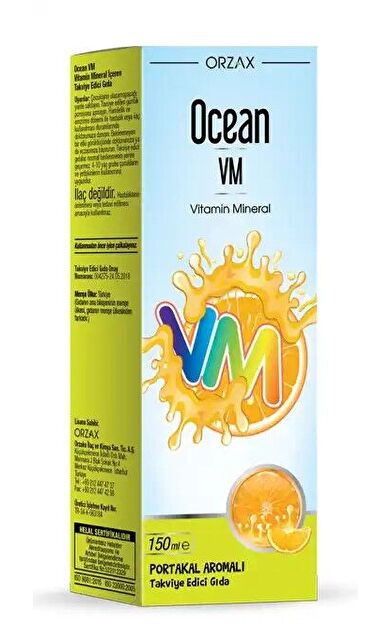 Ocean Vm Portakal Aromalı Şurup 150 ml