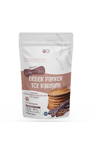 OG NATURAL Organik Keçiboynuzu Unlu Bebek Pankek Toz Karışımı 300g