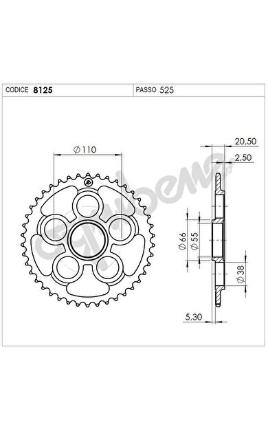 Ducatı 848 Ognıbene Arka Dişli 43T