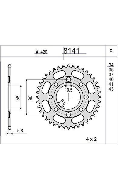 Honda 125 Anf Innova Ognıbene Arka Dişli 34T