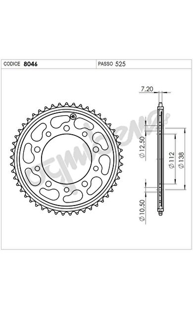 Honda 600-900 97 Ognıbene Arka Dişli 42T