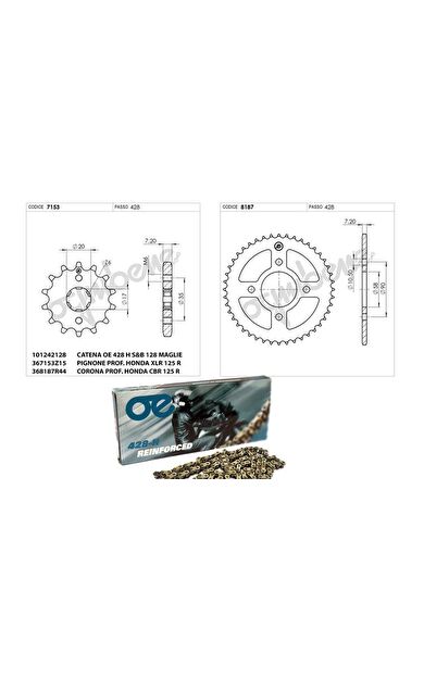 Ognıbene Dişli Zincir Kit Honda 125 Cbr R 12-13