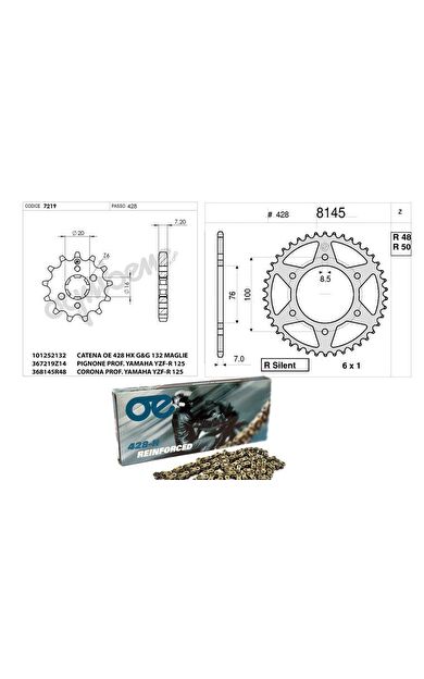 Ognıbene Dişli Zincir Kit Yamaha 125 Yzf R 08-09