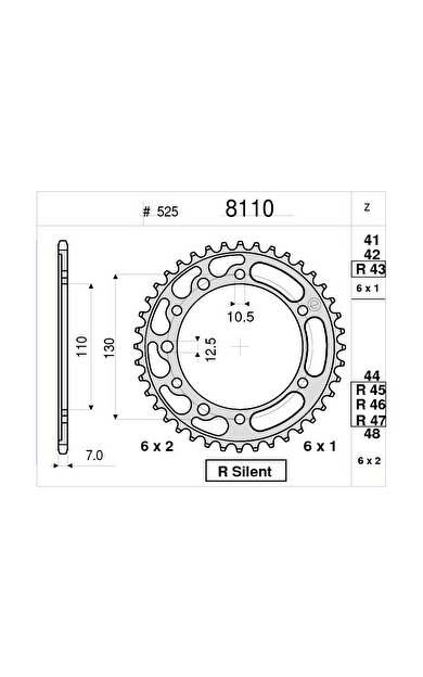 Yamaha 600 R6 06 Ognıbene Arka Dişli 50T