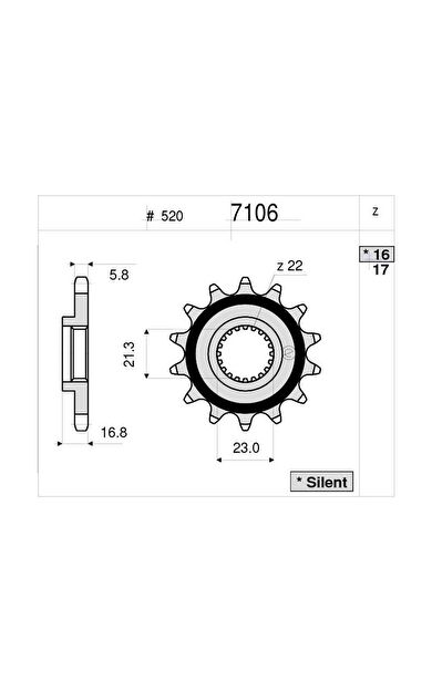 Yamaha Ognıbene Ön Dişli 16T