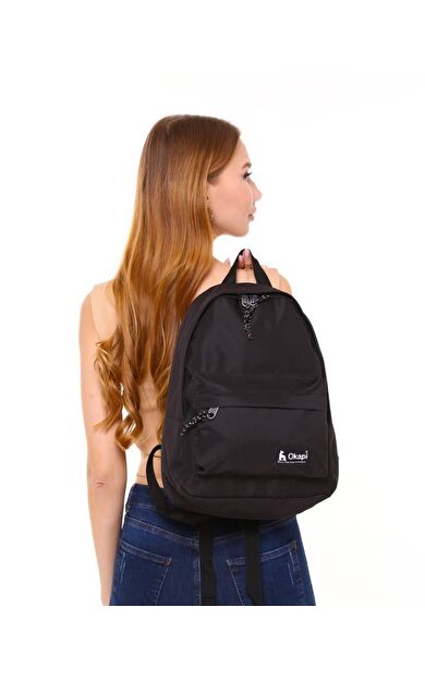 Okapi Sırt Çantası Midi Boy Siyah OKP-134