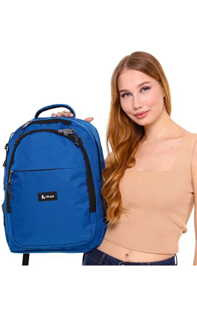 Okapi Sırt Çantası Üç Bölmeli Çivit Mavi OKP-145