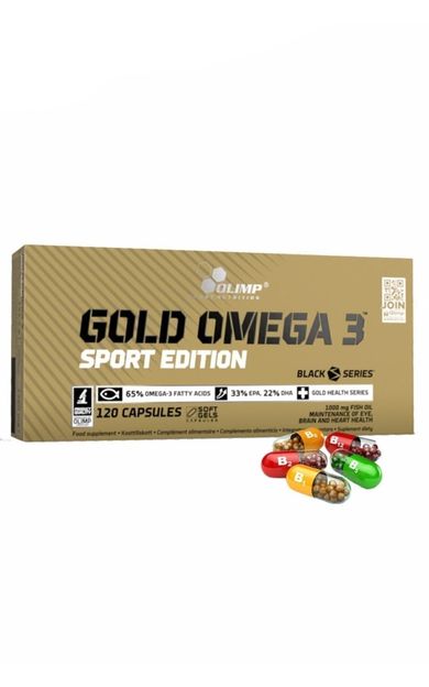 Olimp Gold Omega 3 Sport Edition 120 Kapsül Balık Yağı Yağ Asidi E Vitamini