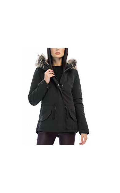 Only Onlnew Lucca Parka Jacket Otw Kadın Günlük Mont 15158948-BLACK