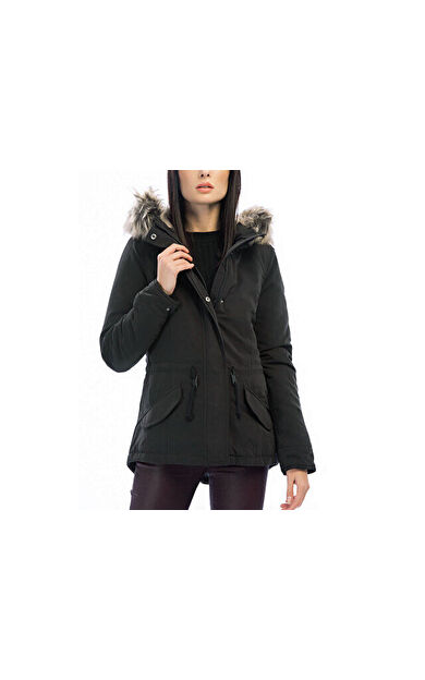 Only Onlnew Lucca Parka Jacket Otw Kadın Günlük Mont 15158948-BLACK