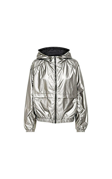 Only Onlerin Metallic Jacket Otw Silver Kadın Günlük Ceket 15244657-SILVER Gri