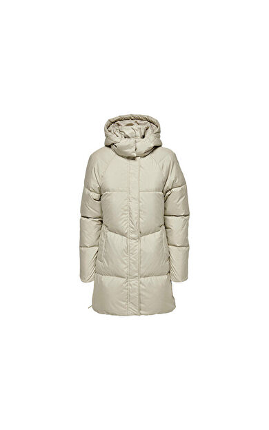 Only Onlalicia Down Hood Coat Otw Kadın Günlük Mont 15270623-CROCKERY Bej