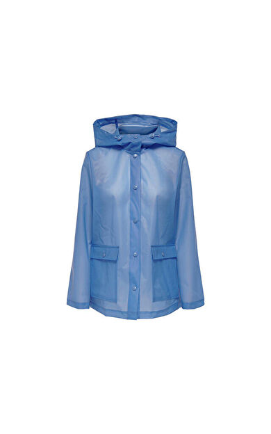 Only Onlacacie Short Rain Jacket Otw Provence Kadın Günlük Yağmurluk 15281928-PROVENCE Mavi