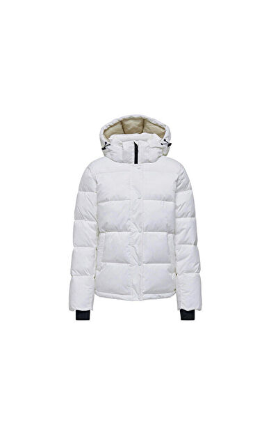 Only Onlann Premium Puffer Jkt Kadın Günlük Mont 15287909-BRIGHT-WHITE Beyaz