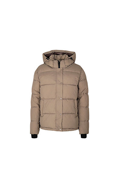 Only Onlann Premium Puffer Kadın Günlük Mont 15287909-WALNUT Kahverengi