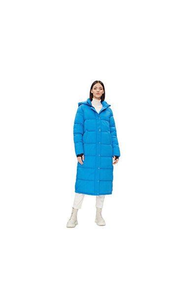 Only Onlann Premium Puffer Coat Kadın Günlük Mont 15287913-DIRECTOIRE-BLUE Mavi