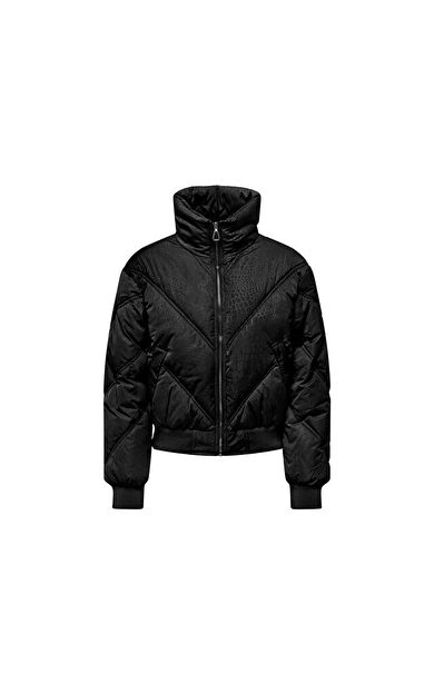 Only Onlmia Short Aop Puffer Kadın Günlük Mont 15293753-BLACK Siyah
