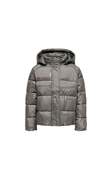 Only Kogmercedes Life Aop Puffer Çocuk Günlük Mont 15327417-DECEMBER-SKY Gri