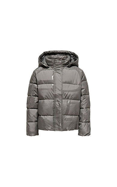 Only Kogmercedes Life Aop Puffer Çocuk Günlük Mont 15327417-DECEMBER-SKY Gri