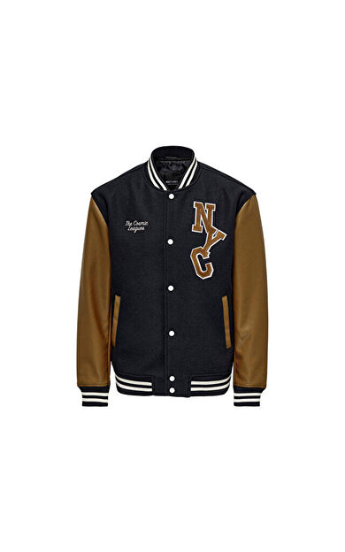 Only Onsjay Varsity Jacket Otw Erkek Günlük Ceket 22022572-DARK-NAVY 1399,99