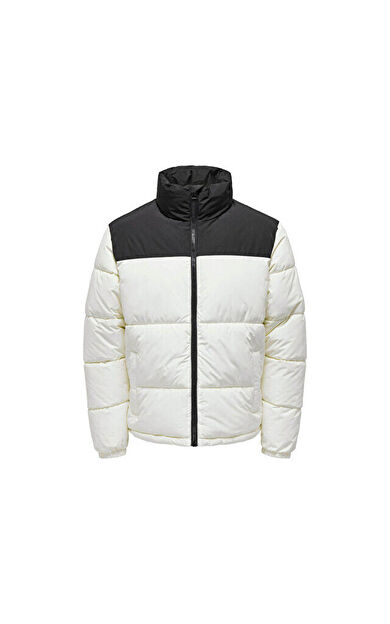 Only Onsmelvin Life Lf Puffer Jacket Otw Vd Erkek Günlük Mont 22025205-ANTIQUE-WHITE Beyaz