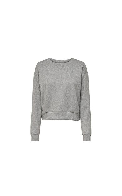 Only Kadın Sweatshirt Onplounge Ls On Swt Noos 15230217-Grey