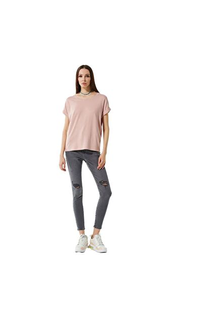 Only Kadın T-Shirt Onlmoster S/S O-Neck Top Noos Jrs 15106662-Pale Mauve
