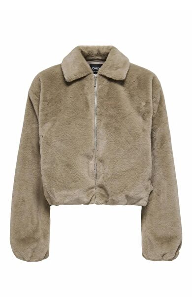 Only Dana Lıfe Faux Fur Kadın Ceket 15348987 15348987-Silver Min