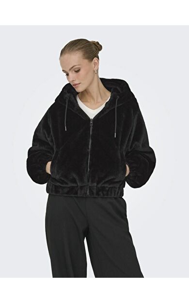 Only Jdy Yola Faux Fur Hood Kadın Ceket 15359329