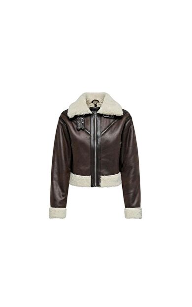 Only Kadın Ceket Onlbetty Faux Suede Bonded Aviator Otw 15298735-Mole