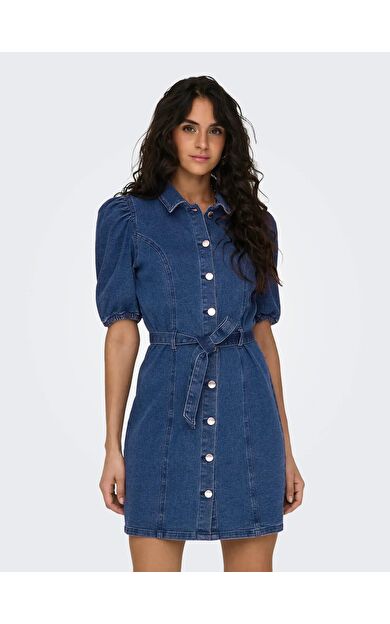 Only Vıbbe Regular Fit Kadın Jean Elbise 15304123